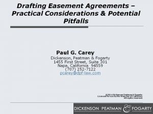 Drafting Easements Agreements - Practical Considerations & Potential Pitfalls
